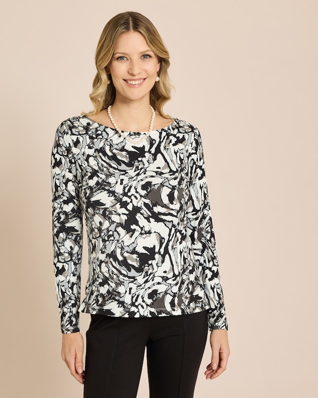 Shirt mit buntem Animalprint
