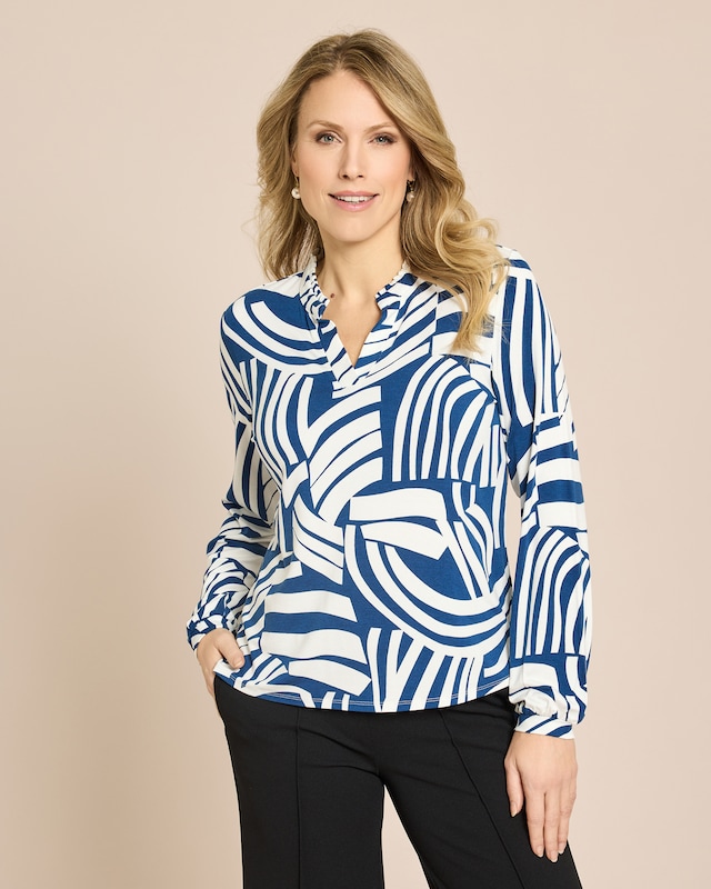Shirt mit abstraktem Zebra Print