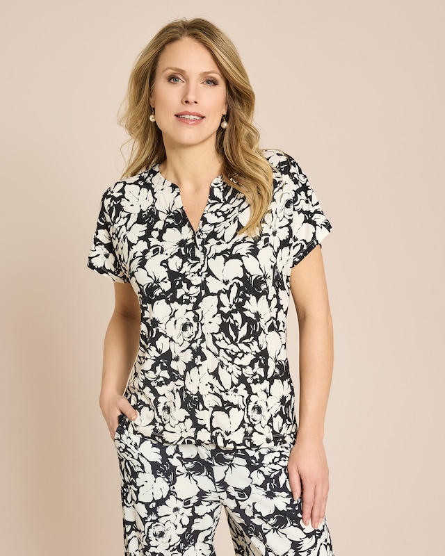 Blusenshirt mit Knopfleiste