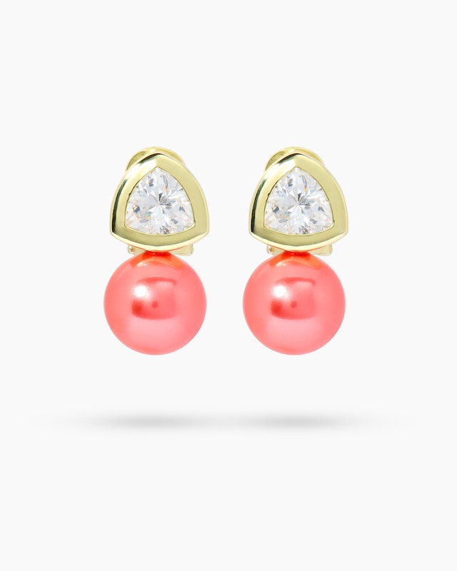 Ohrclipstecker mit MK-Perle 12 mm & Zirkonia