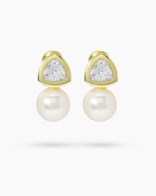 Produktabbildung für Ohrclipstecker mit MK-Perle 12 mm & Zirkonia