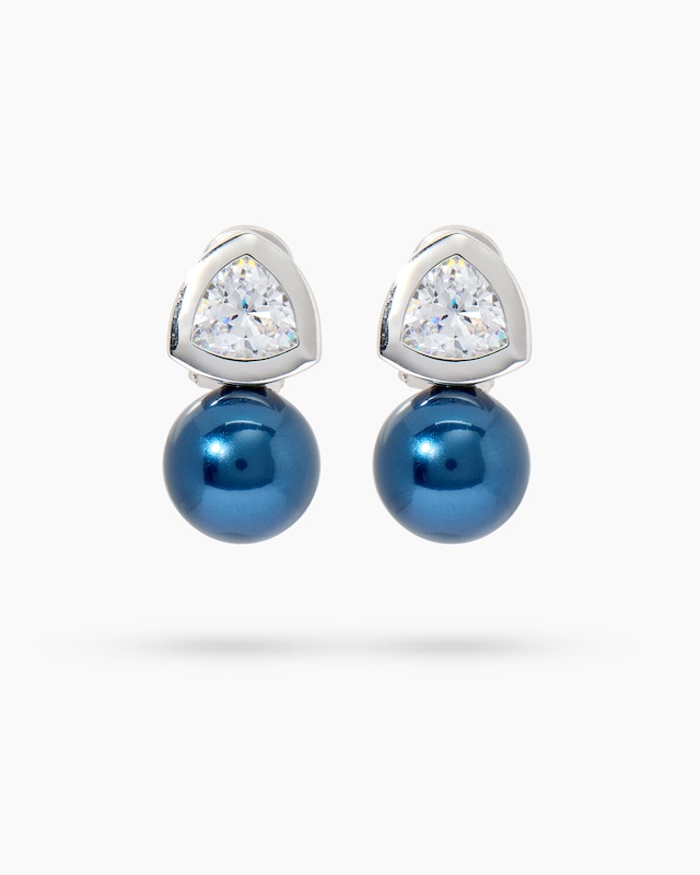 Ohrclipstecker mit MK-Perle 12 mm & Zirkonia