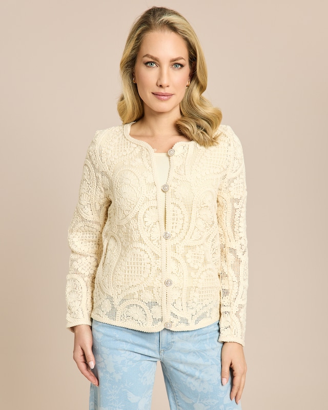 Blazer-Jacke aus Macramespitze