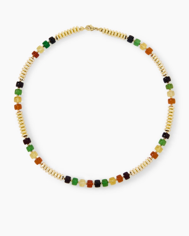 Collier mit Bernstein & Hämatit