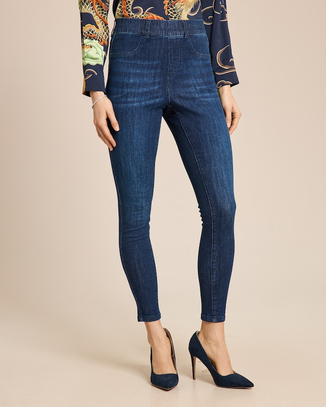 Skinny-Jeans mit Rundumdehnbund