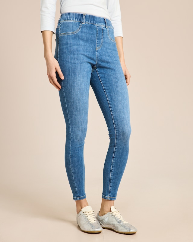 Skinny-Jeans mit Rundumdehnbund