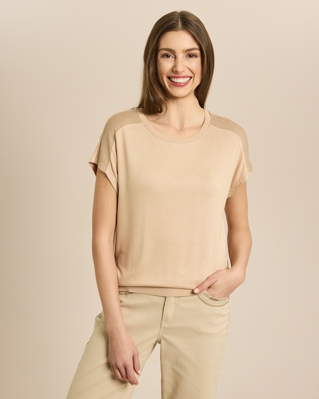 Shirt mit Metallic-Detail