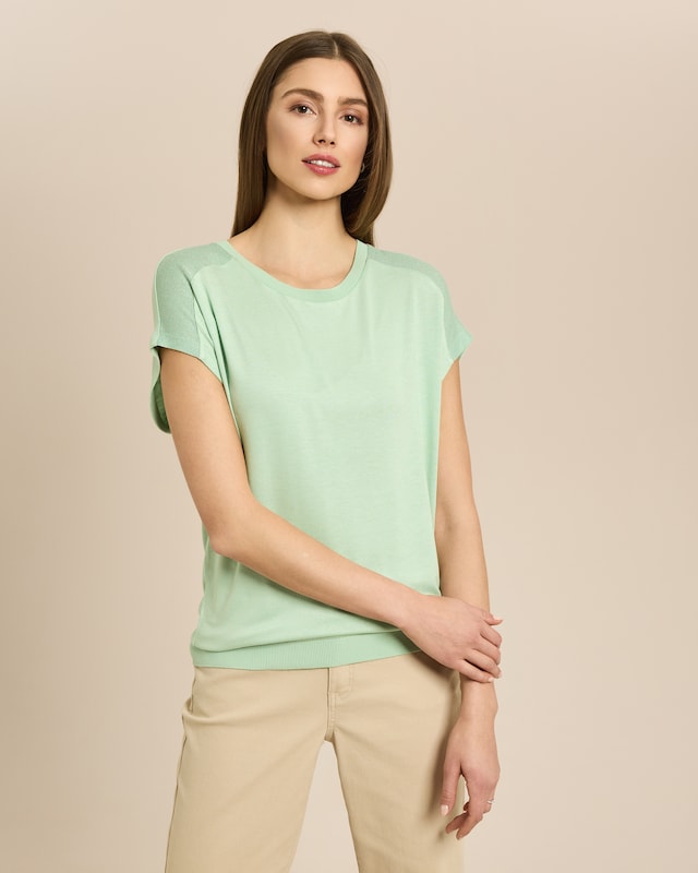 Shirt mit Metallic-Detail