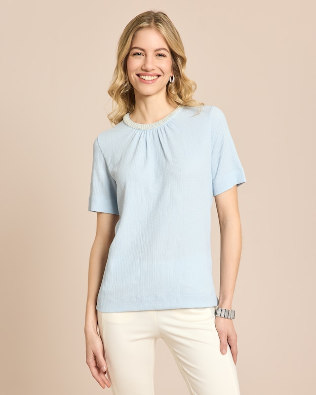Blusenshirt mit Perlendeko