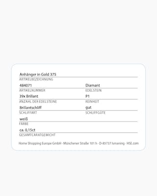 Produktabbildung 4 für Brillant-Anhänger 0,15 ct