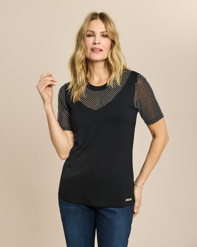 Shirt mit Strassdeko
