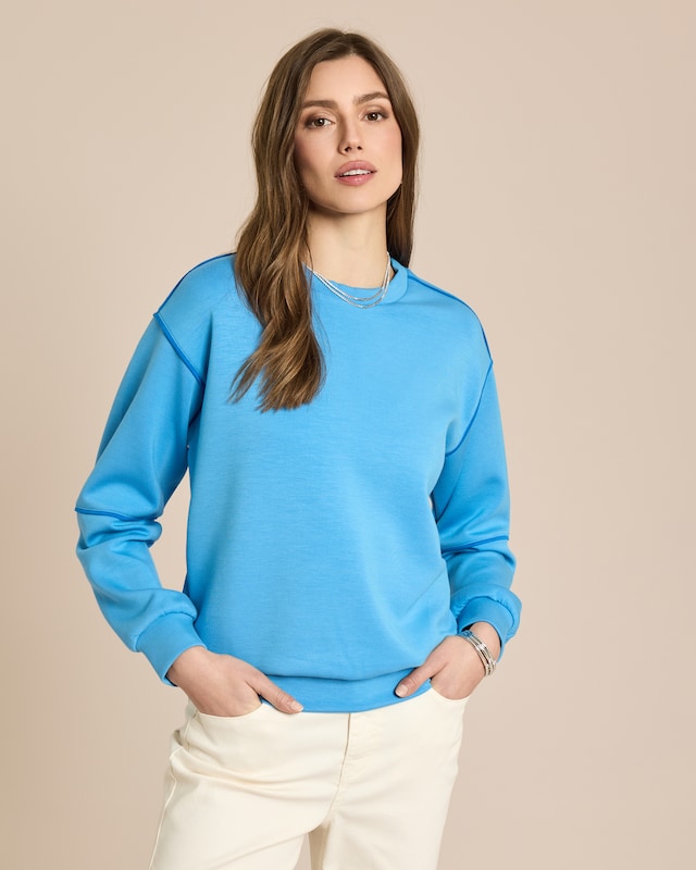 Sweatshirt mit Paspeldetails