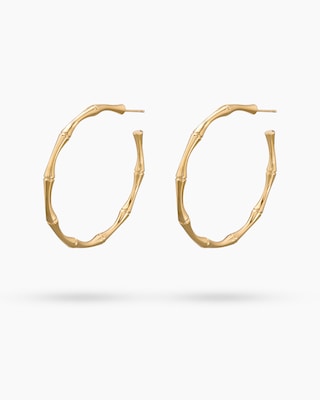 Produktabbildung 1 für Creolen in Bambus-Optik