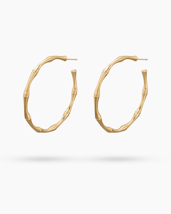 Produktabbildung für Creolen in Bambus-Optik