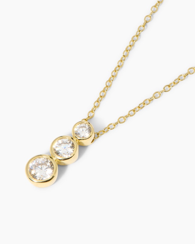 Kette + Anhänger mit Zirkonia