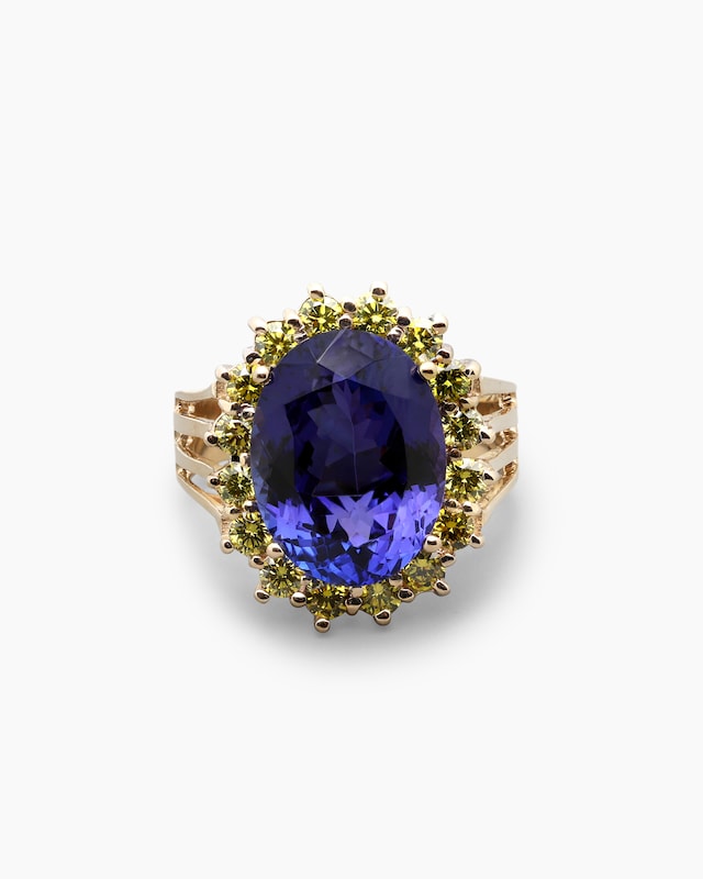 Ring mit Tansanit & Brillanten