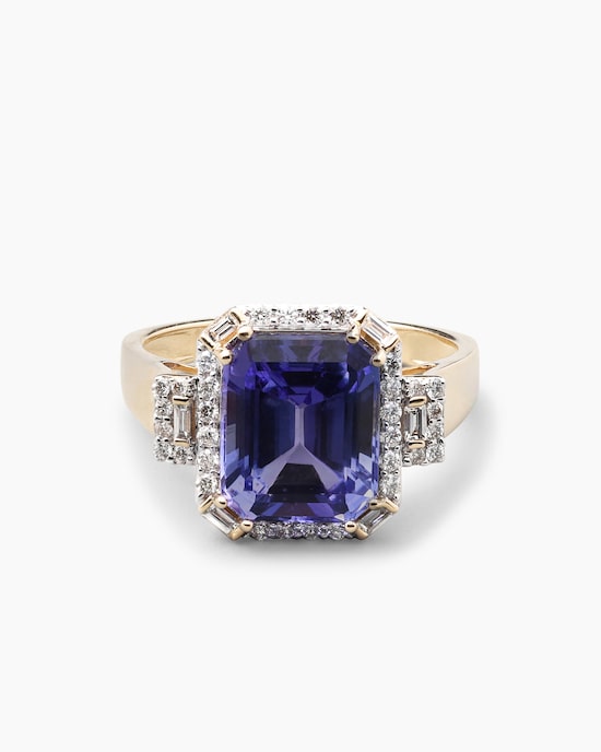 Produktabbildung für Ring mit Tansanit & Diamanten