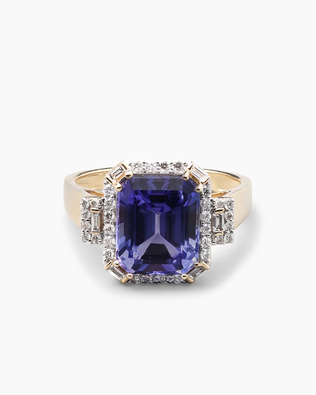 Ring mit Tansanit & Diamanten