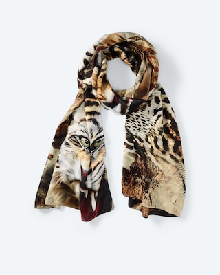 Produktabbildung 2 für Seidenschal mit Tigermotiv