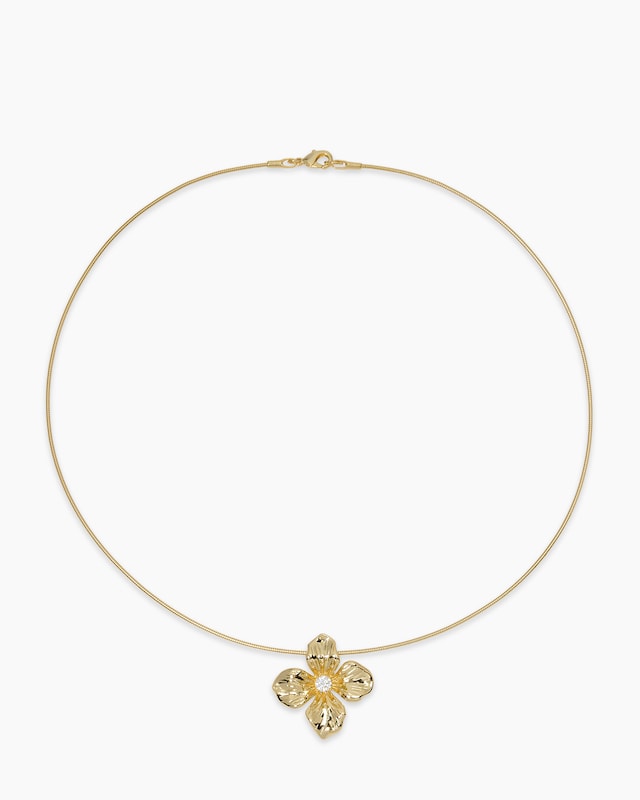 Omegareif mit Blüten-Anhänger