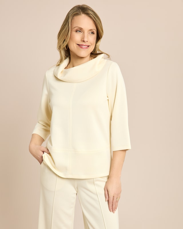 Seidentraum Shirt mit Schalkragen