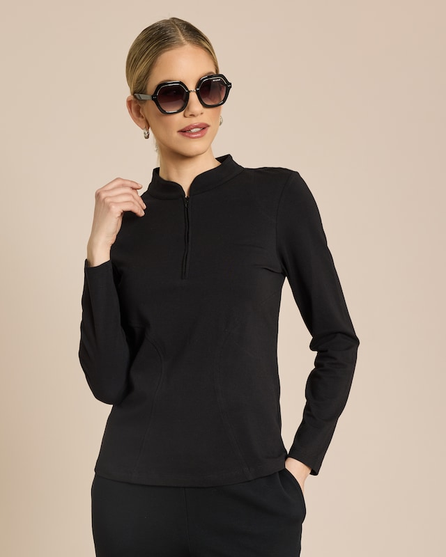 Shirt-Bluse aus Jersey