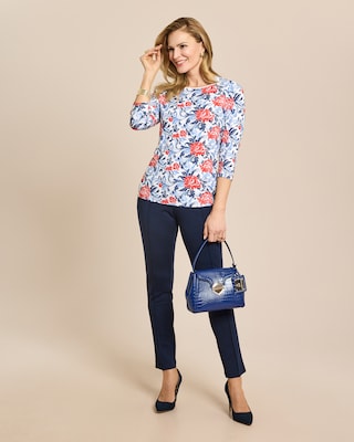 Produktabbildung 3 für Shirt mit Blumen-Ornamentprint