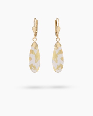 Produktabbildung 1 für Ohrhänger mit Bergkristall/Blattgold