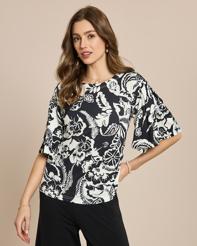 Shirt mit Schmetterlingsärmeln