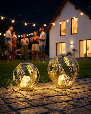 Produktabbildung 3 für 2 Solar-Kugelleuchten