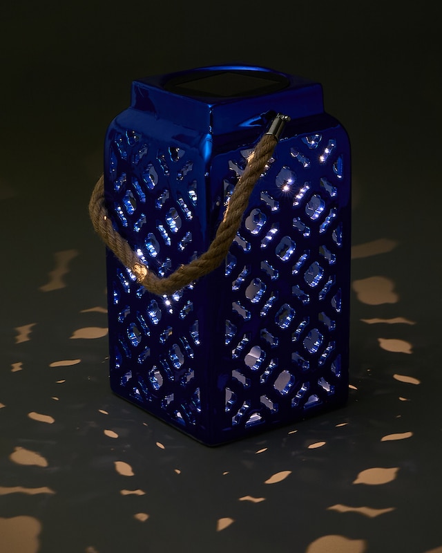 Solar Keramik Laterne "Metallic"