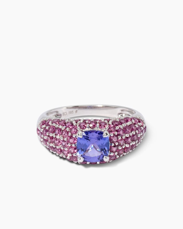 Ring mit Tansanit & Rhodolith