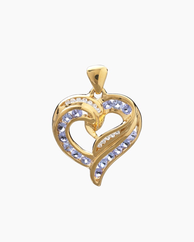 Anhänger mit Tansanit und Zirkon