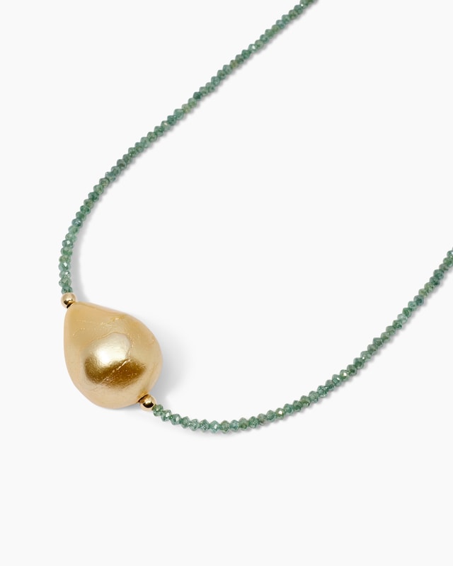 Collier mit Diamant und Süßwasserperle