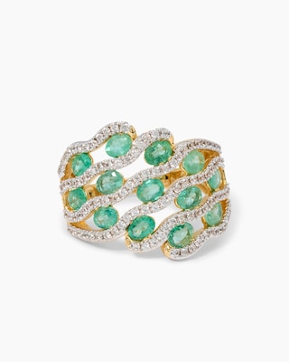 Produktabbildung 1 für Ring mit Sambia-Smaragd & Zirkon