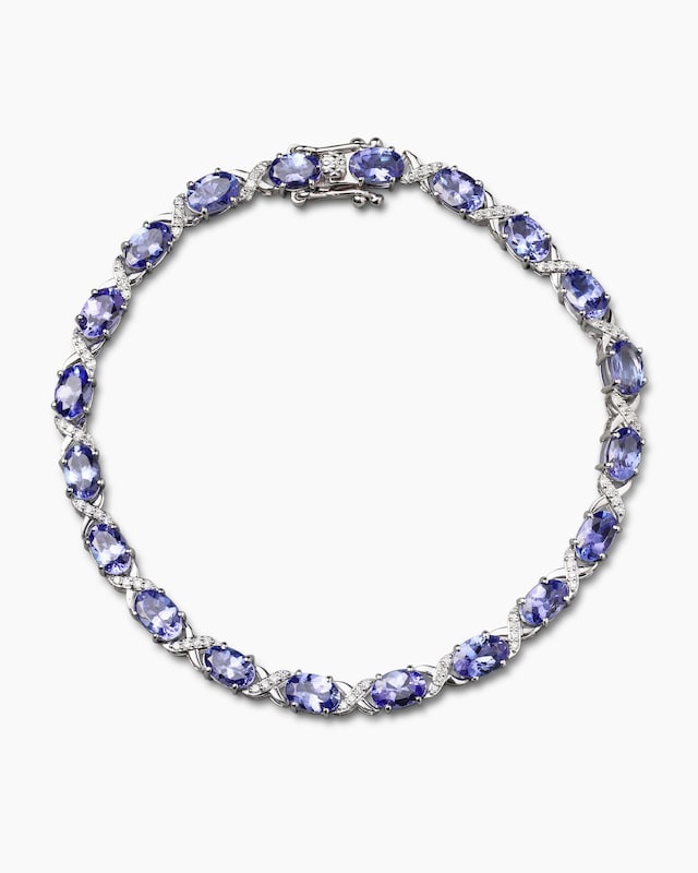 Armband mit Tansanit AAAA+ & Diamant
