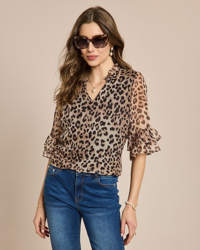 Bluse Leoprint