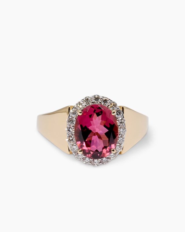 Ring mit Pink Turmalin & Brillanten