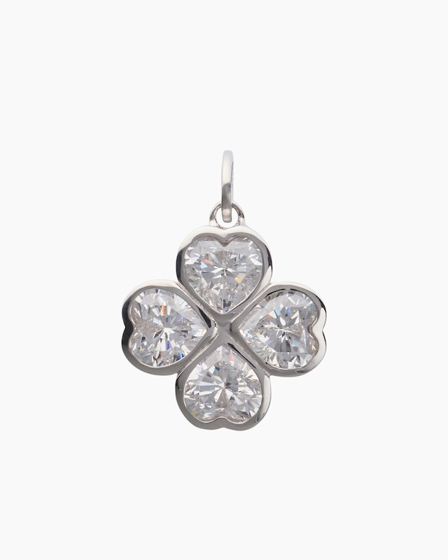 Kleeblatt-Anhänger mit Zirkonia