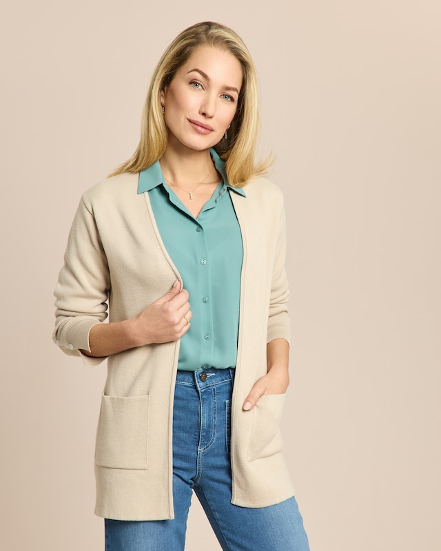 Strickjacke mit Taschen