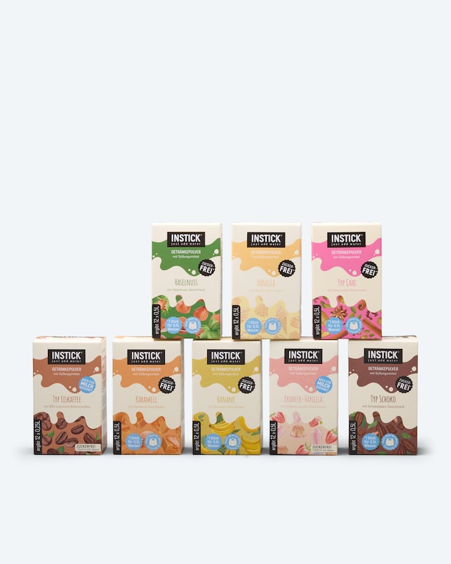 Instick Getränkepulver für Milch, 8 x 12 Stck.