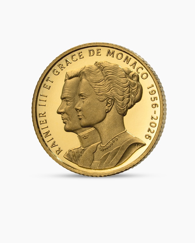 Goldmünze 70. Hochzeitstag Grace Kelly