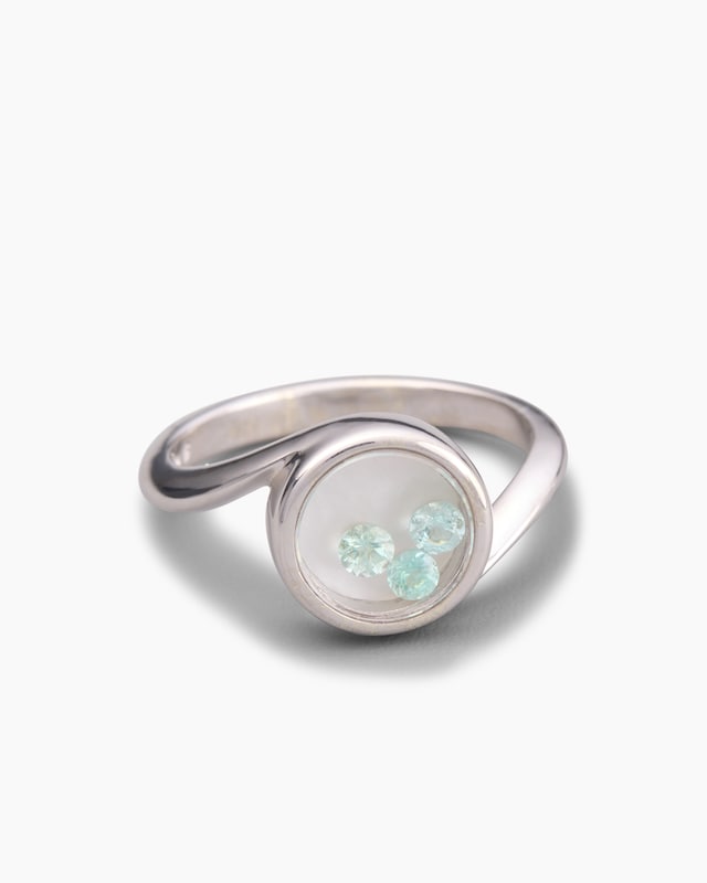 Ring mit Paraiba-Turmalin & Perlmutt