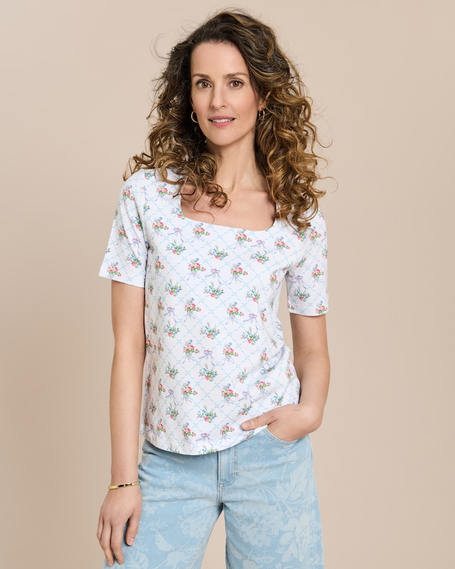 Shirt mit Blumendruck
