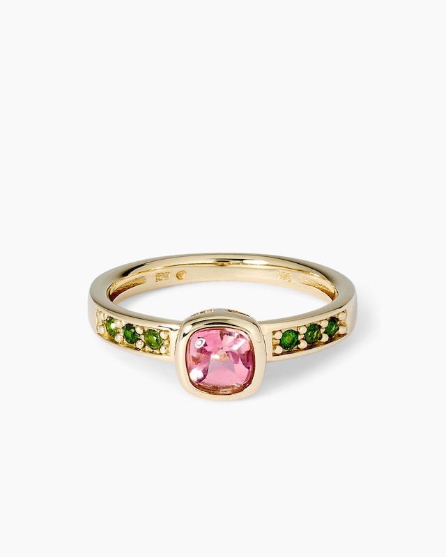 Ring mit Turmalin & Chromdiopsid