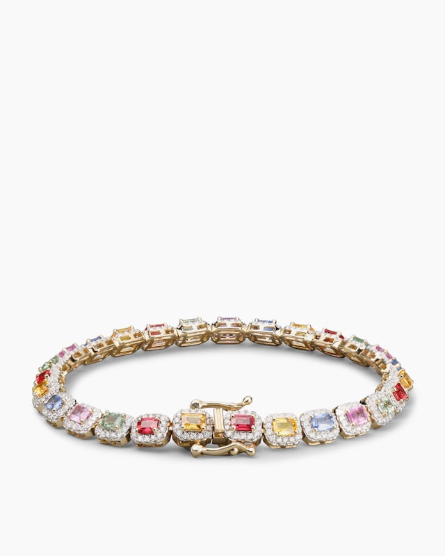 Brillant-Armband mit Saphiren