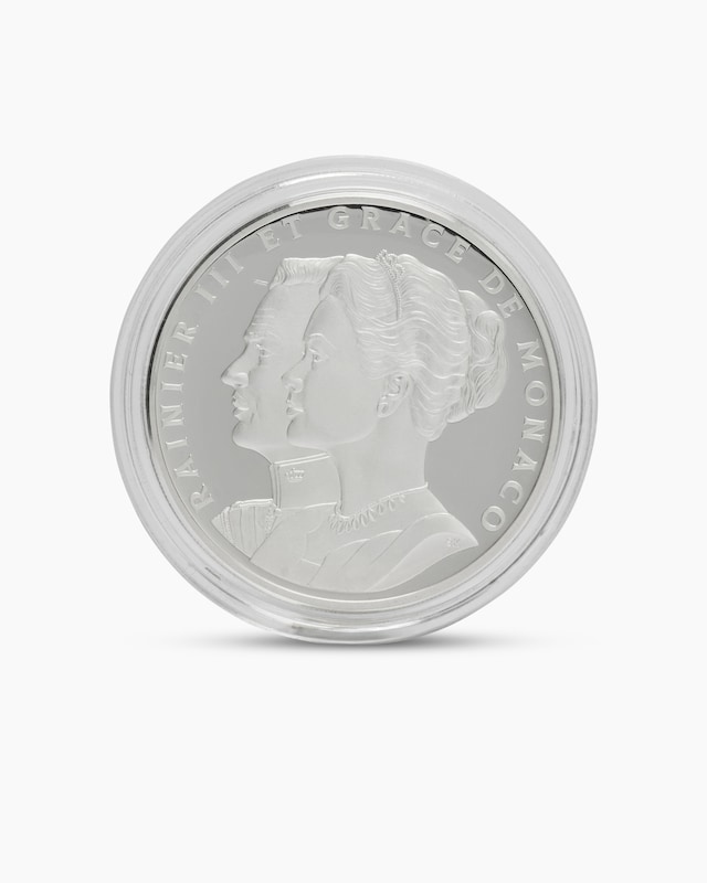 Silbermünze Grace Kelly & Rainier III. 70. Hochzeitstag