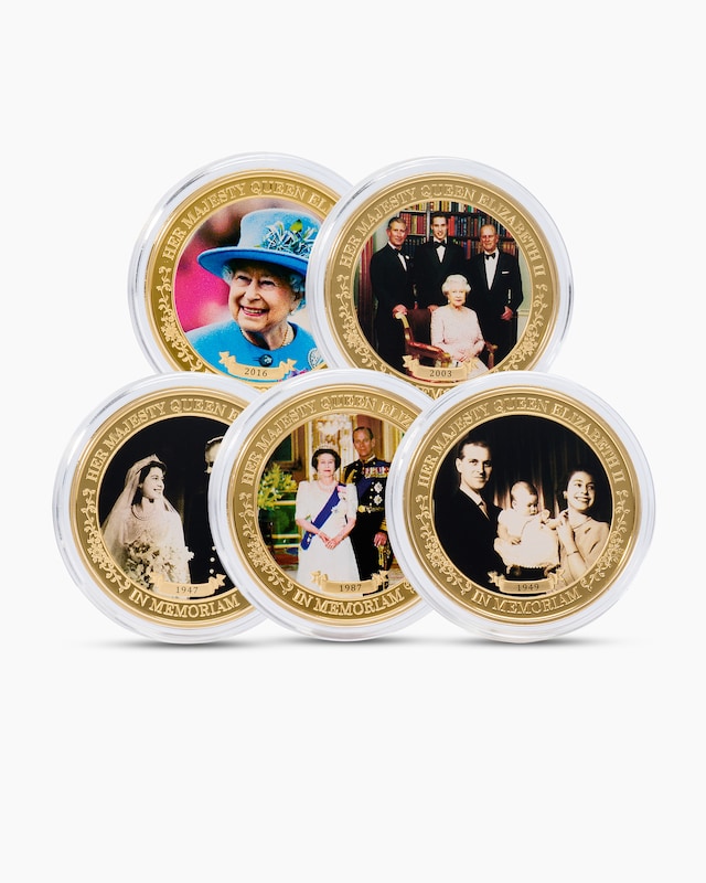 Gedenkprägungen 100. Geburtstag Queen Elizabeth II., 5tlg.