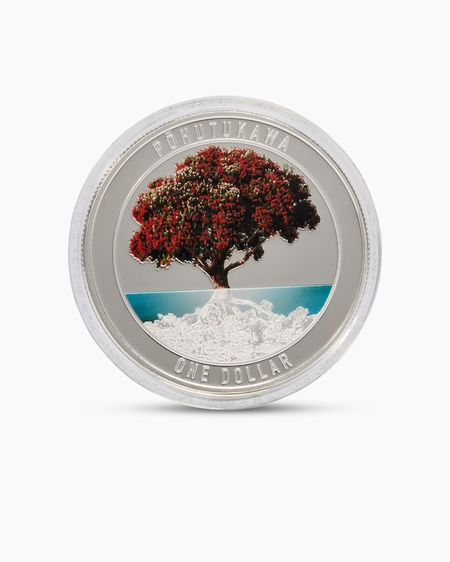 Silbermünze Pohutukawa 2021